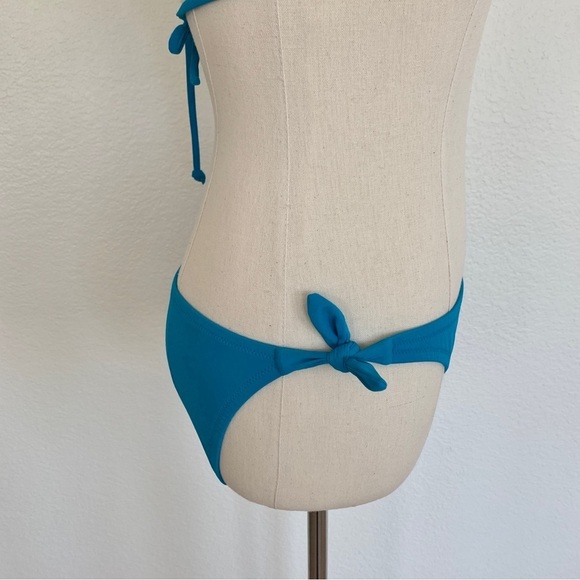 NWOT VS Blue Rhinestone Crystal Dot Triangle Bikini Side-Tie Bottoms Swim Set - Picture 5 of 14